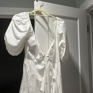White maxi dress with tie back from Abercrombie and fitch. Size XL
